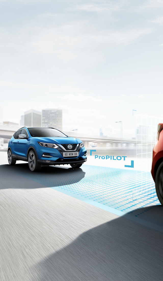 De nieuwe Nissan QASHQAI met ProPilot rijdend op de snelweg